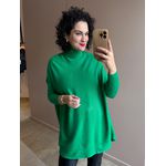 Poncho em Tricot VERDE BANDEIRA