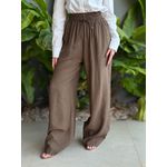 Calça Pantalona Leila com Elástico no cós VERDE MILITAR