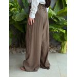 Calça Pantalona Leila com Elástico no cós VERDE MILITAR
