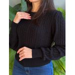 Tricot Olga Manga Longa PRETO