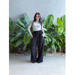 Calça Pantalona Leila com Elástico no cós PRETO