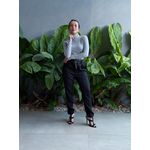 Blusa Segunda Pele Gola Alta em Tricot CINZA MESCLA