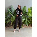 Tricot Belita LISTRADO PRETO