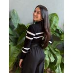 Tricot Belita LISTRADO PRETO
