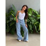 Cropped Renata Alças Finas em Bengaline BRANCO