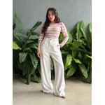 Tricot Listras Cassia ROSÊ COM BRANCO
