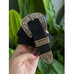 Cinto Lunar em Couro Fake PRETO