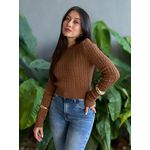 Tricot Olga Manga Longa MARROM CLARO