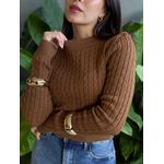 Tricot Olga Manga Longa MARROM CLARO