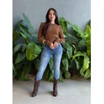 Tricot Olga Manga Longa MARROM CLARO
