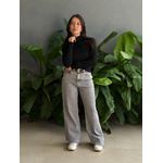Blusa Segunda Pele Gola Alta em Tricot PRETO
