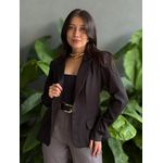 Blazer Curto em Alfaiataria PRETO