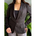 Blazer Curto em Alfaiataria PRETO