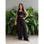 Top Bordado em Pedrarias PRETO