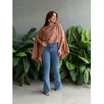 Blusa Capa Manga Longa BEGE ESCURO