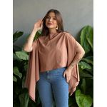 Blusa Capa Manga Longa BEGE ESCURO