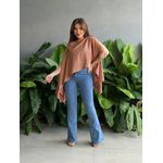 Blusa Capa Manga Longa BEGE ESCURO