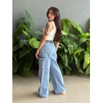 Calça Wide Legg Cargo Nexxo LAVAGEM CLARA 