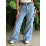 Calça Wide Legg Cargo Nexxo LAVAGEM CLARA 