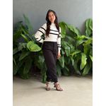 Tricot Belita LISTRADO BRANCO COM PRETO