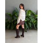 Shorts Carline Couro Fake com Cinto VERMELHO ESCURO