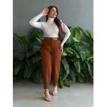 Blusa Jade em Tricot Gola Alta Cacharrel OFF WHITE