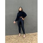 Calça Montaria com Ziper em Tecido Prada PRETO