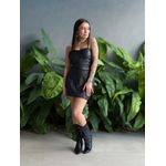 Cropped Couro Fake Brenda PRETO