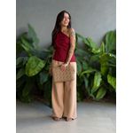 Blusa Nula Manga em Alfaiataria VINHO