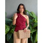 Blusa Nula Manga em Alfaiataria VINHO
