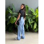 T-shirt Lisa sem Estampa PRETO