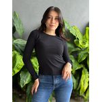 Segunda Pele Gola Redonda em Viscolycra PRETO
