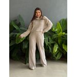 Conjunto Tricot Elen Blusa e Calça CREME