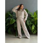 Conjunto Tricot Elen Blusa e Calça CREME