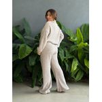Conjunto Tricot Elen Blusa e Calça CREME
