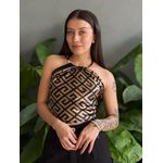 Lenço ESTAMPADO DOURADO COM PRETO