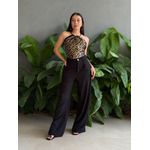 Lenço ESTAMPADO DOURADO COM PRETO