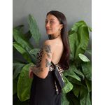 Lenço ESTAMPADO DOURADO COM PRETO