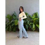 Body Serena Manga Longa Decote Quadrado CREME