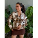 Jaqueta Xadrez BRANCO COM MARROM