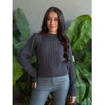 Tricot Olga Manga Longa CINZA CHUMBO