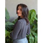 Tricot Olga Manga Longa CINZA CHUMBO
