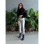 Calça Skinny Resinada PRATA