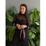 Blusa Segunda Pele em Tule PRETO