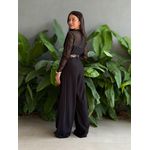 Blusa Segunda Pele em Tule PRETO