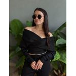 Conjunto Tricot com Toque de Modal PRETO