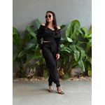 Conjunto Tricot com Toque de Modal PRETO