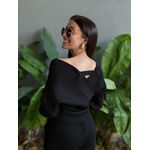 Conjunto Tricot com Toque de Modal PRETO