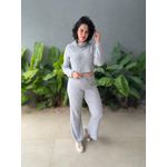 Conjunto Tricot Elen Blusa e Calça CINZA MESCLA
