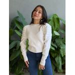 Tricot Yasmim Manga Longa Princesa OFF WHITE